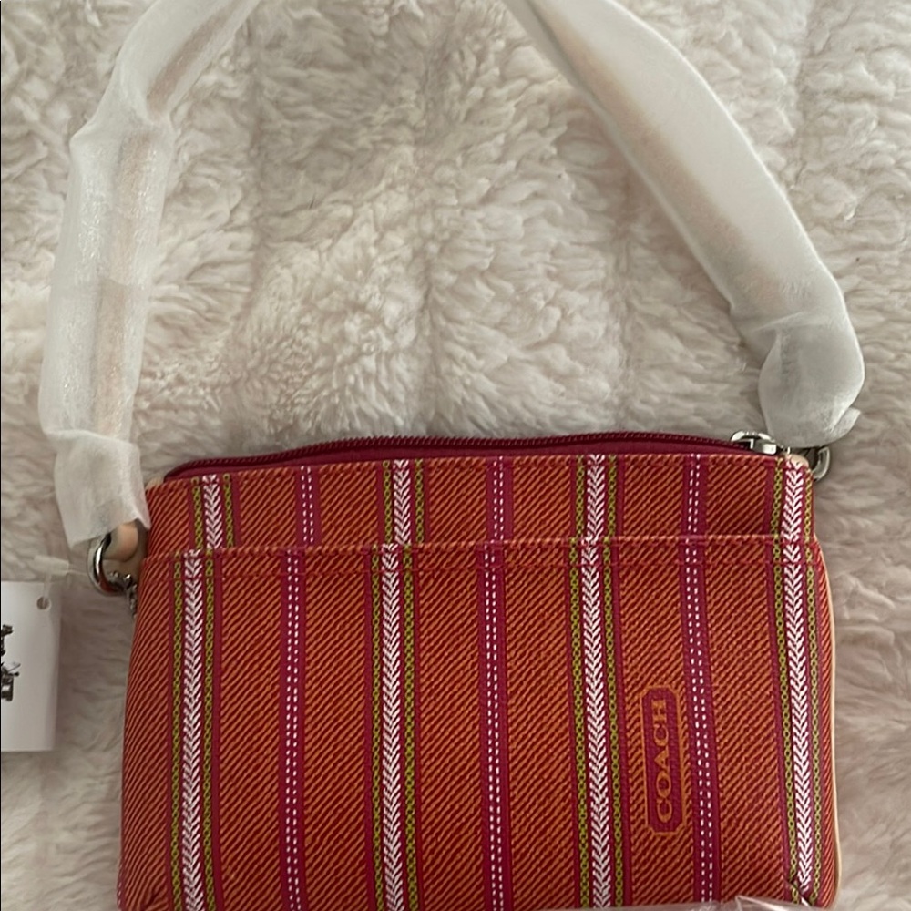 Coach Pink Striped Handbag